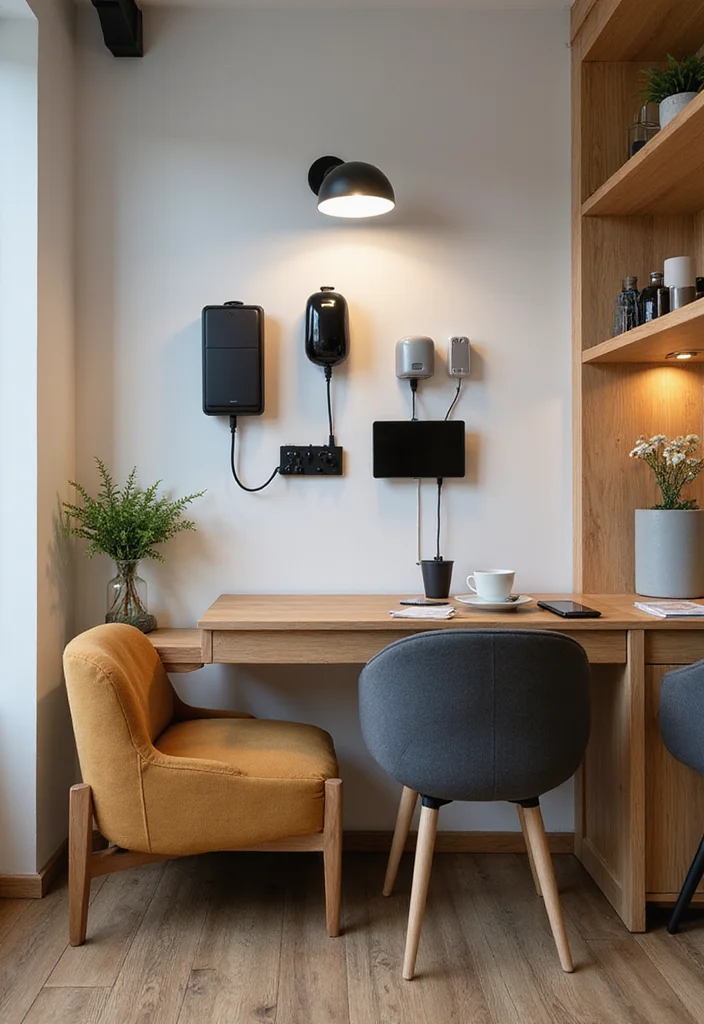 12 Bedroom Nook Ideas for Cozy Functional Comfortable Corners 111 12 Bedroom Nook Ideas for Cozy Functional Comfortable Corners - 11. The Tech-Friendly Nook