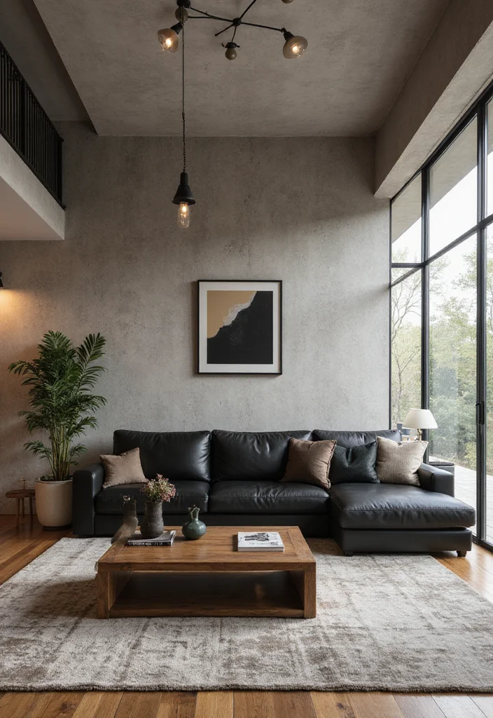 12 Black Leather Sofa Living Room Ideas for Sleek Modern Comfort 100 12 Black Leather Sofa Living Room Ideas for Sleek Modern Comfort - 10. Open Concept Comfort