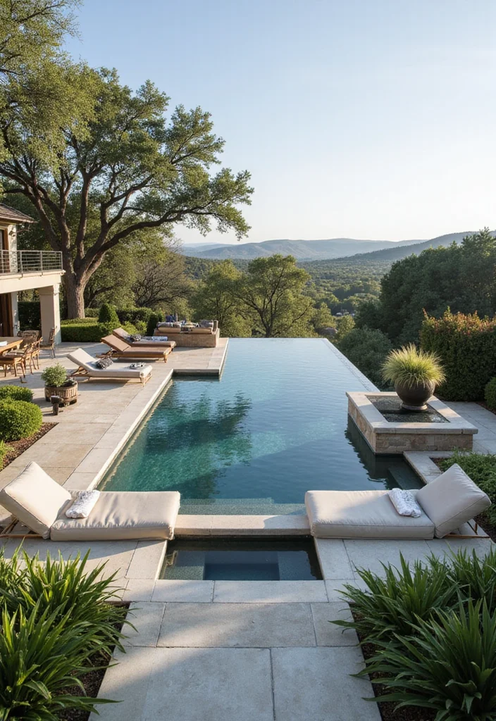 12 Bloxburg Backyard Ideas With Pool for Cute Fun Creative Builds 100 12 Bloxburg Backyard Ideas With Pool for Cute Fun Creative Builds - 10. Elegant Infinity Pool