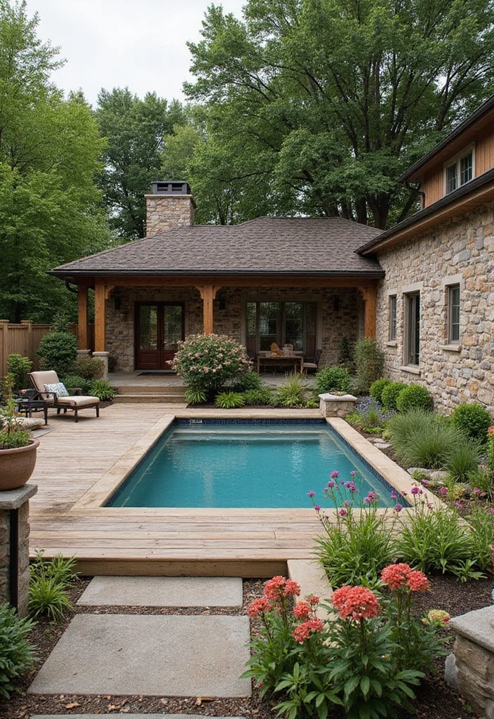 12 Bloxburg Backyard Ideas With Pool for Cute Fun Creative Builds 12 12 Bloxburg Backyard Ideas With Pool for Cute Fun Creative Builds - 2. Rustic Country Charm