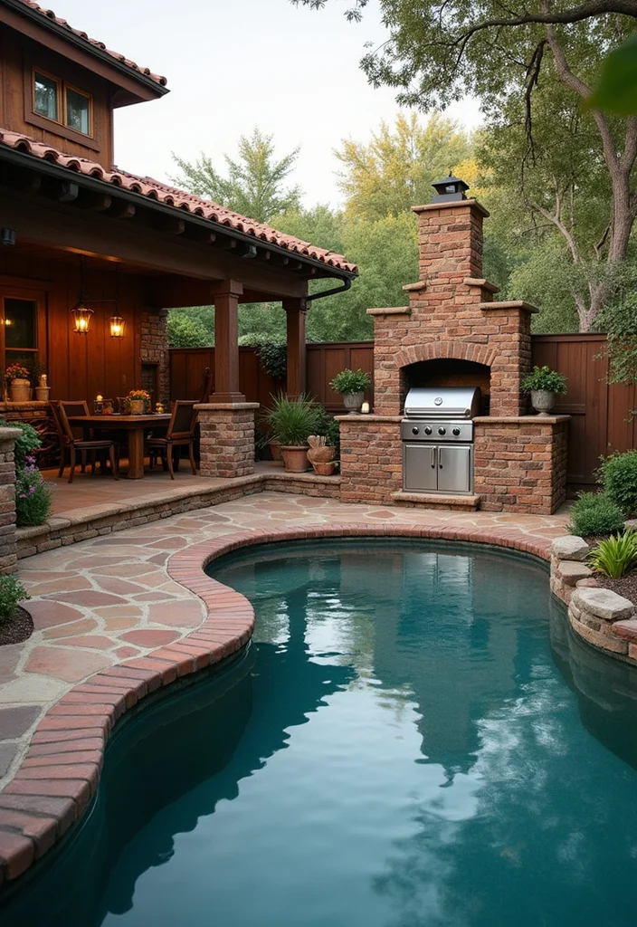 12 Bloxburg Backyard Ideas With Pool for Cute Fun Creative Builds 89 12 Bloxburg Backyard Ideas With Pool for Cute Fun Creative Builds - 9. Rustic BBQ Haven