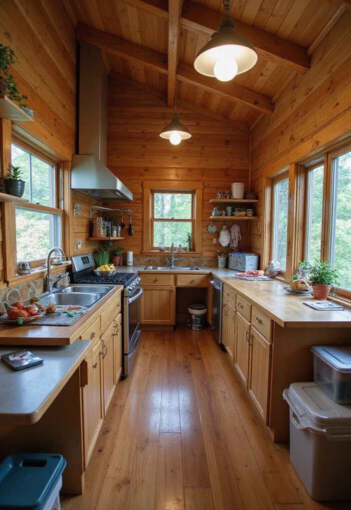 12 Cabin Kitchen Ideas for Warm Rustic Nature Inspired Style 122 12 Cabin Kitchen Ideas for Warm Rustic Nature Inspired Style - 12. Organized Essential Areas