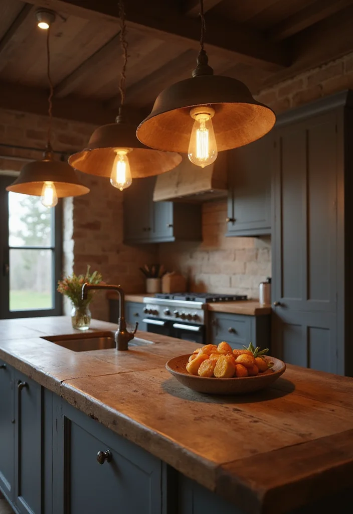 12 Cabin Kitchen Ideas for Warm Rustic Nature Inspired Style 89 12 Cabin Kitchen Ideas for Warm Rustic Nature Inspired Style - 9. Thoughtful Lighting Choices