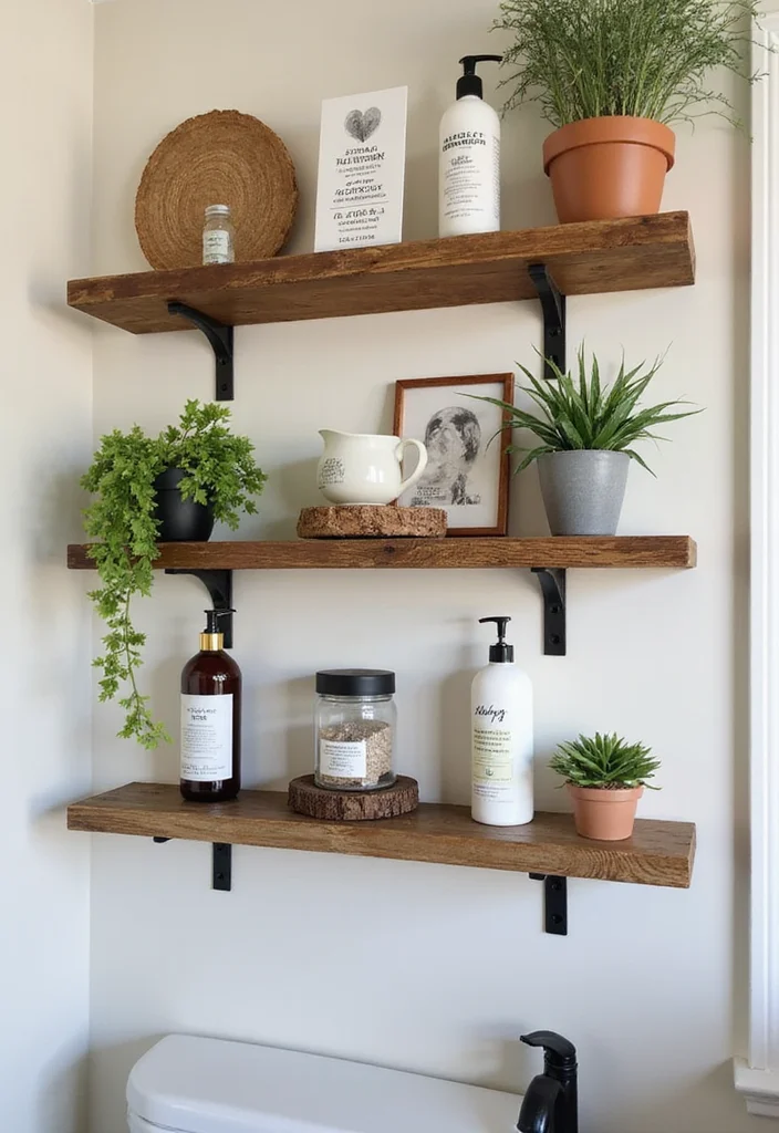 12 DIY Bathroom Ideas for Affordable Creative Stylish Upgrades 1 12 DIY Bathroom Ideas for Affordable Creative Stylish Upgrades - 1. Upcycled Wooden Shelves