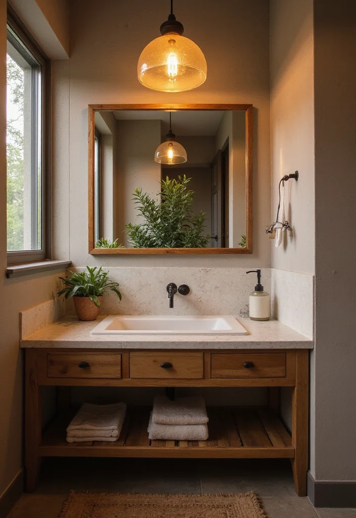 12 DIY Bathroom Ideas for Affordable Creative Stylish Upgrades 67 12 DIY Bathroom Ideas for Affordable Creative Stylish Upgrades - 7. Eco-Friendly Lighting Fixtures