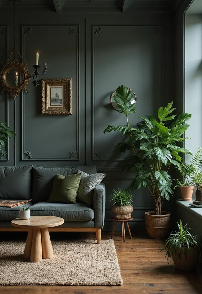 12 Gothic Living Room Ideas for Dark Dramatic Elegant Spaces 100 12 Gothic Living Room Ideas for Dark Dramatic Elegant Spaces - 10. Incorporate Natural Elements