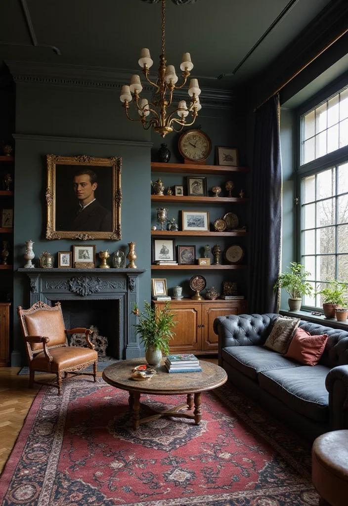 12 Gothic Living Room Ideas for Dark Dramatic Elegant Spaces 122 12 Gothic Living Room Ideas for Dark Dramatic Elegant Spaces - 12. Personal Touches