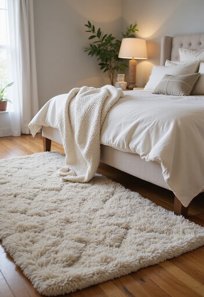 12 Grown Woman Bedroom Ideas for Elegant Mature Cozy Style 78 12 Grown Woman Bedroom Ideas for Elegant Mature Cozy Style - 8. Soft Area Rugs