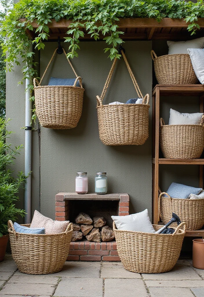12 IKEA Backyard Ideas for Affordable Functional Outdoor Style 1 12 IKEA Backyard Ideas for Affordable Functional Outdoor Style - 1. Versatile Baskets for Easy Storage
