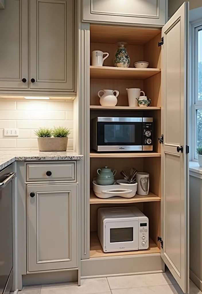 12 Kitchen Appliance Storage Ideas for Clean Organized Counters 23 12 Kitchen Appliance Storage Ideas for Clean Organized Counters - 3. Appliance Garage