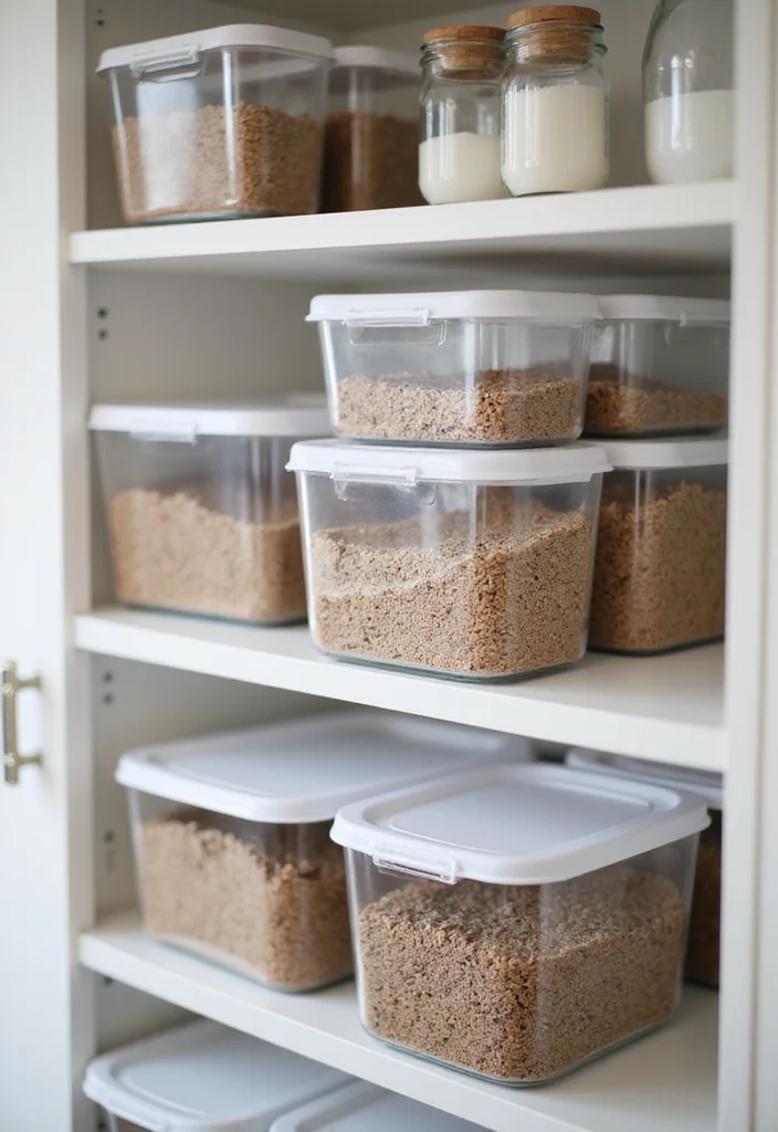 12 Kitchen Appliance Storage Ideas for Clean Organized Counters 67 12 Kitchen Appliance Storage Ideas for Clean Organized Counters - 7. Transparent Containers