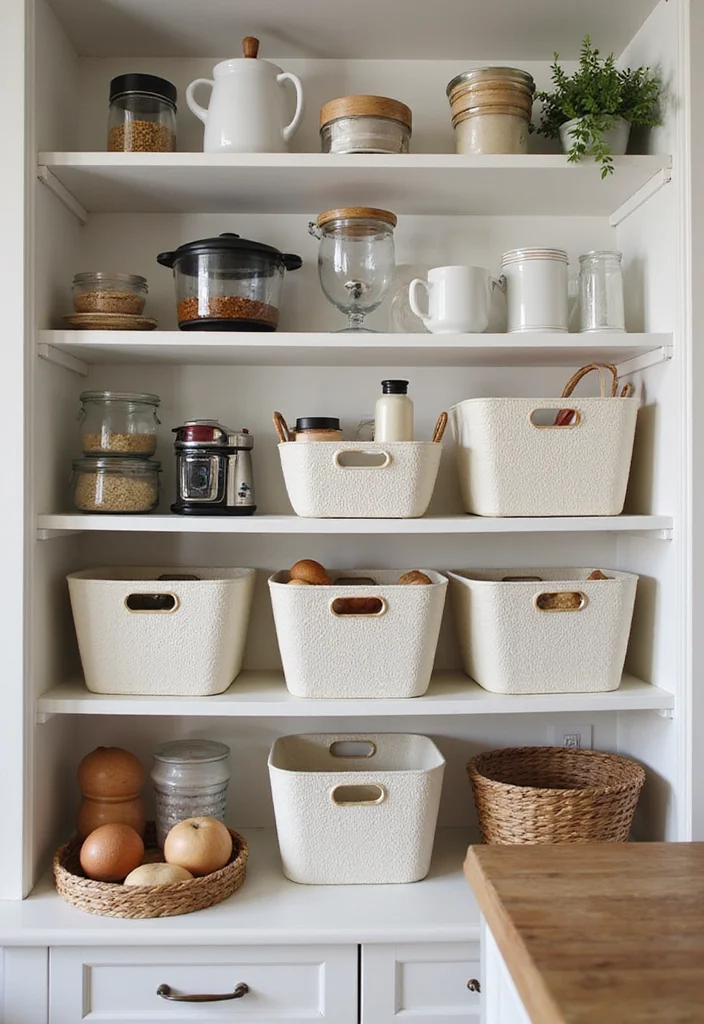 12 Kitchen Appliance Storage Ideas for Clean Organized Counters 89 12 Kitchen Appliance Storage Ideas for Clean Organized Counters - 9. Storage Bins
