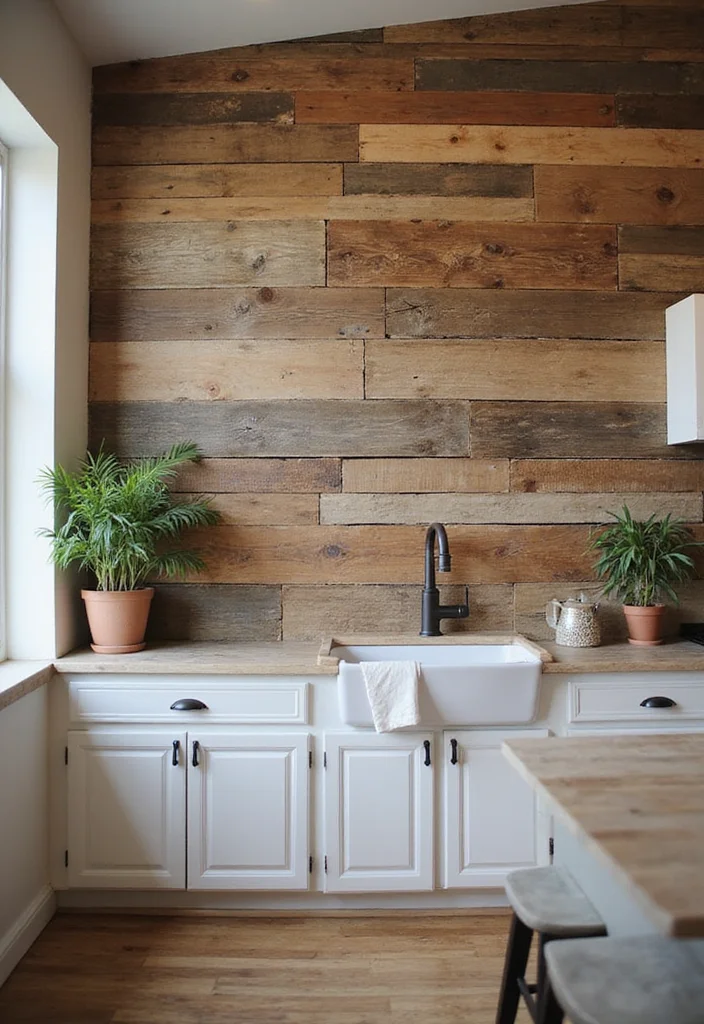 12 Kitchen Wall Paneling Ideas for Texture Depth and Modern Style 1 12 Kitchen Wall Paneling Ideas for Texture Depth and Modern Style - 1. Reclaimed Wood Panels for Rustic Charm