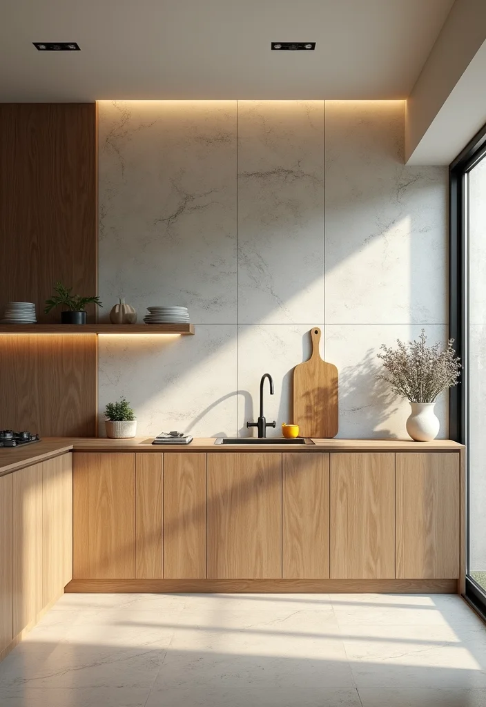 12 Kitchen Wall Paneling Ideas for Texture Depth and Modern Style 111 12 Kitchen Wall Paneling Ideas for Texture Depth and Modern Style - 11. Eco-Conscious Composite Panels for Versatility