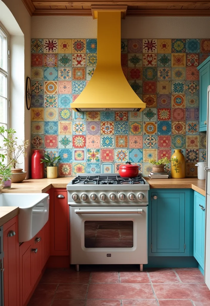 12 Kitchen Wall Paneling Ideas for Texture Depth and Modern Style 122 12 Kitchen Wall Paneling Ideas for Texture Depth and Modern Style - 12. Decorative Tile Panels for a Pop of Personality