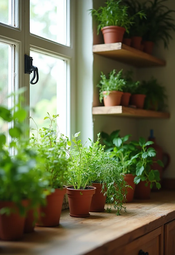 12 Lake House Kitchen Ideas for Breezy Relaxed Coastal Charm 100 12 Lake House Kitchen Ideas for Breezy Relaxed Coastal Charm - 10. Greenery and Herbs