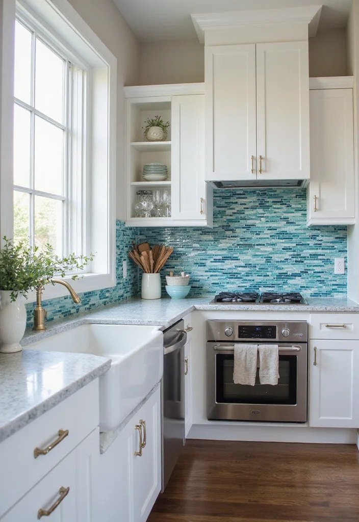 12 Lake House Kitchen Ideas for Breezy Relaxed Coastal Charm 111 12 Lake House Kitchen Ideas for Breezy Relaxed Coastal Charm - 11. Unique Backsplash Tiles