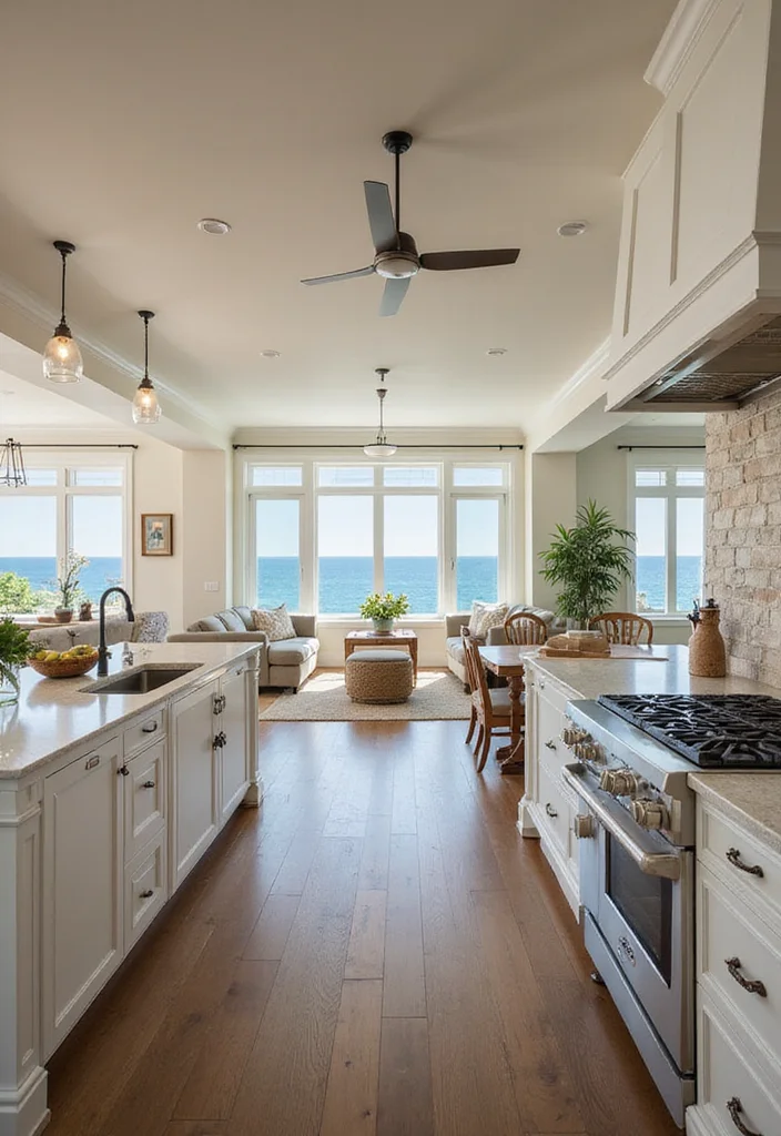 12 Lake House Kitchen Ideas for Breezy Relaxed Coastal Charm 12 12 Lake House Kitchen Ideas for Breezy Relaxed Coastal Charm - 2. Open Concept Design