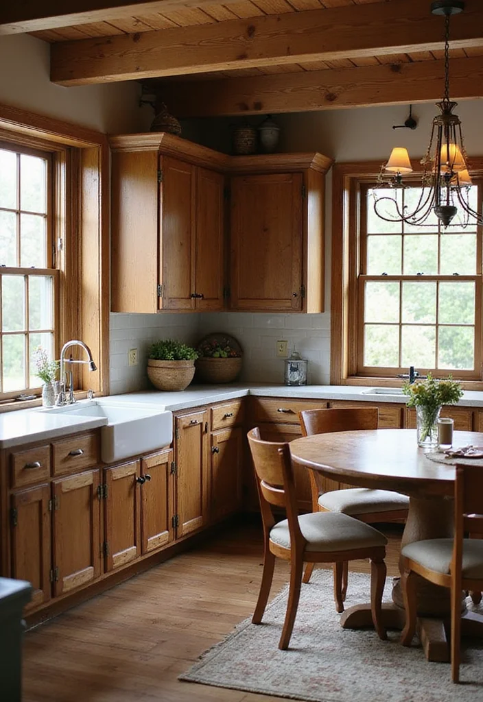 12 Lake House Kitchen Ideas for Breezy Relaxed Coastal Charm 23 12 Lake House Kitchen Ideas for Breezy Relaxed Coastal Charm - 3. Rustic Wood Elements