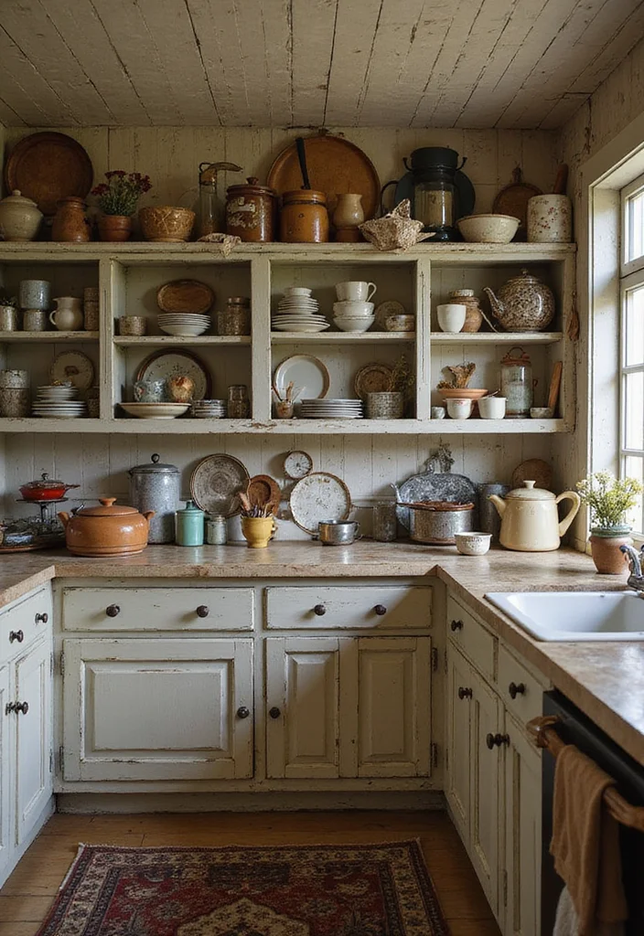 12 Lake House Kitchen Ideas for Breezy Relaxed Coastal Charm 45 12 Lake House Kitchen Ideas for Breezy Relaxed Coastal Charm - 5. Vintage Accents