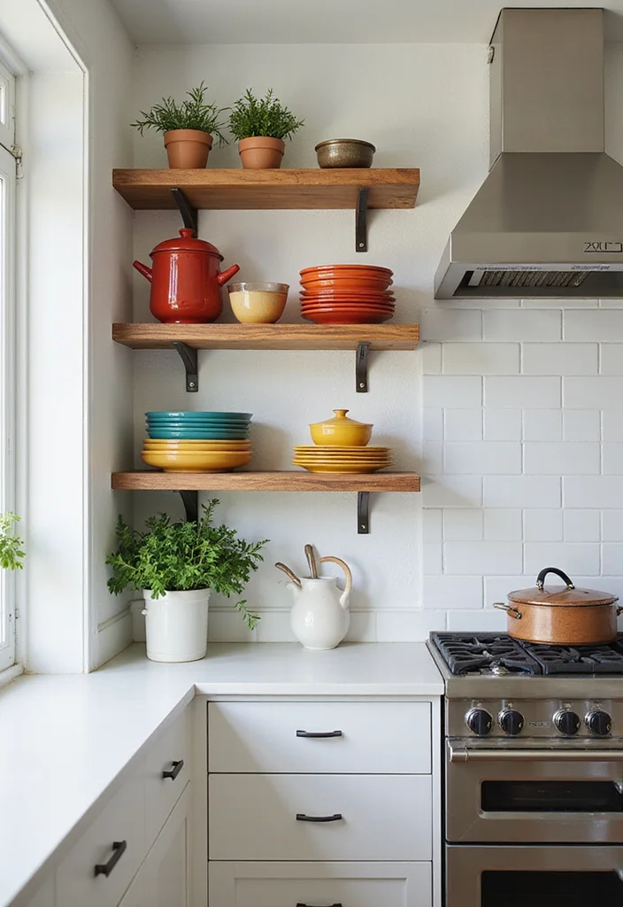 12 Lake House Kitchen Ideas for Breezy Relaxed Coastal Charm 67 12 Lake House Kitchen Ideas for Breezy Relaxed Coastal Charm - 7. Open Shelving