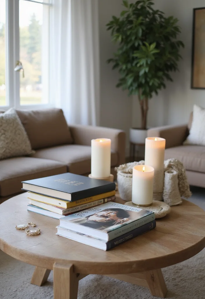 12 Living Room Center Table Decor Ideas for Balanced Simple Accents 67 12 Living Room Center Table Decor Ideas for Balanced Simple Accents - 7. Stylish Books