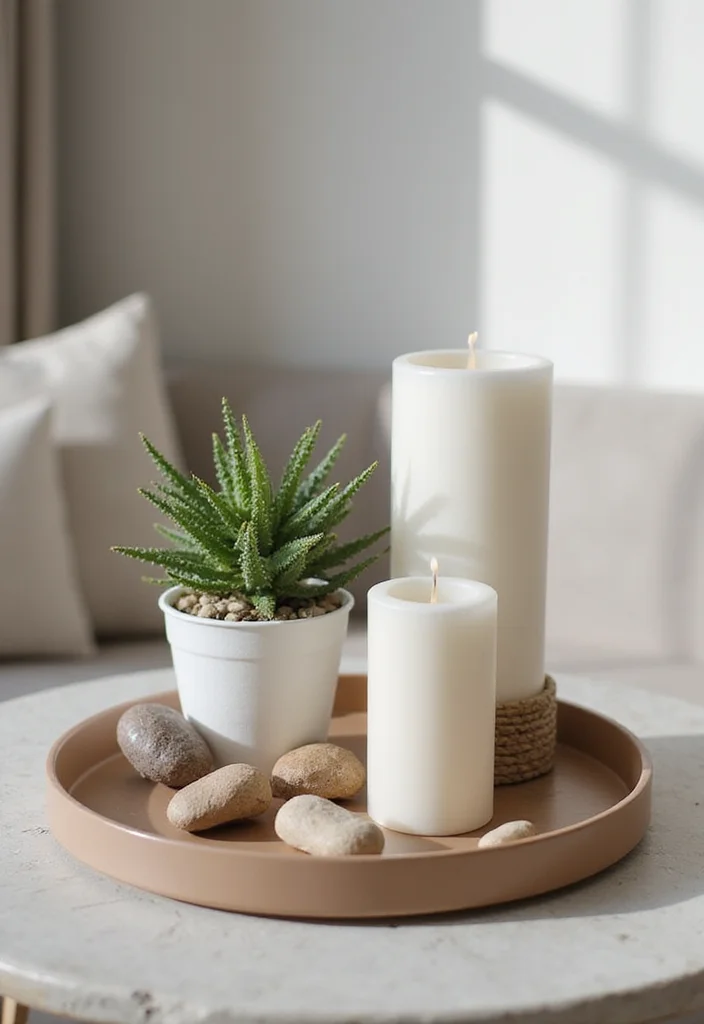 12 Living Room Center Table Decor Ideas for Balanced Simple Accents 78 12 Living Room Center Table Decor Ideas for Balanced Simple Accents - 8. Minimalist Trays