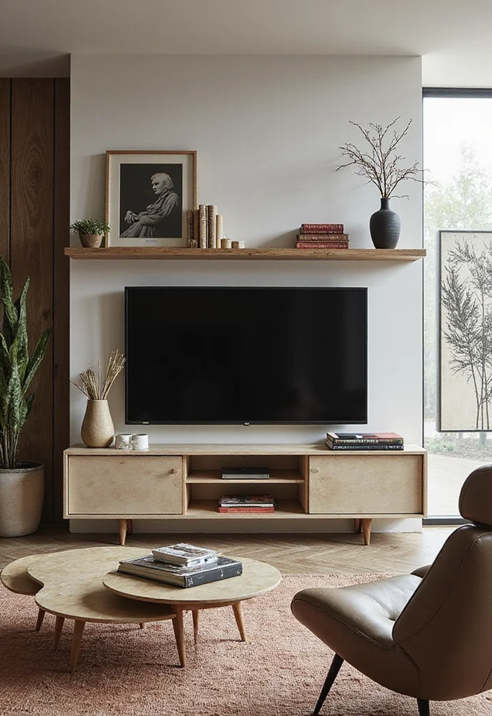 12 Living Room Entertainment Center Ideas for Organized Clean Viewing 122 12 Living Room Entertainment Center Ideas for Organized Clean Viewing - 12. Artistic Display with Media Units