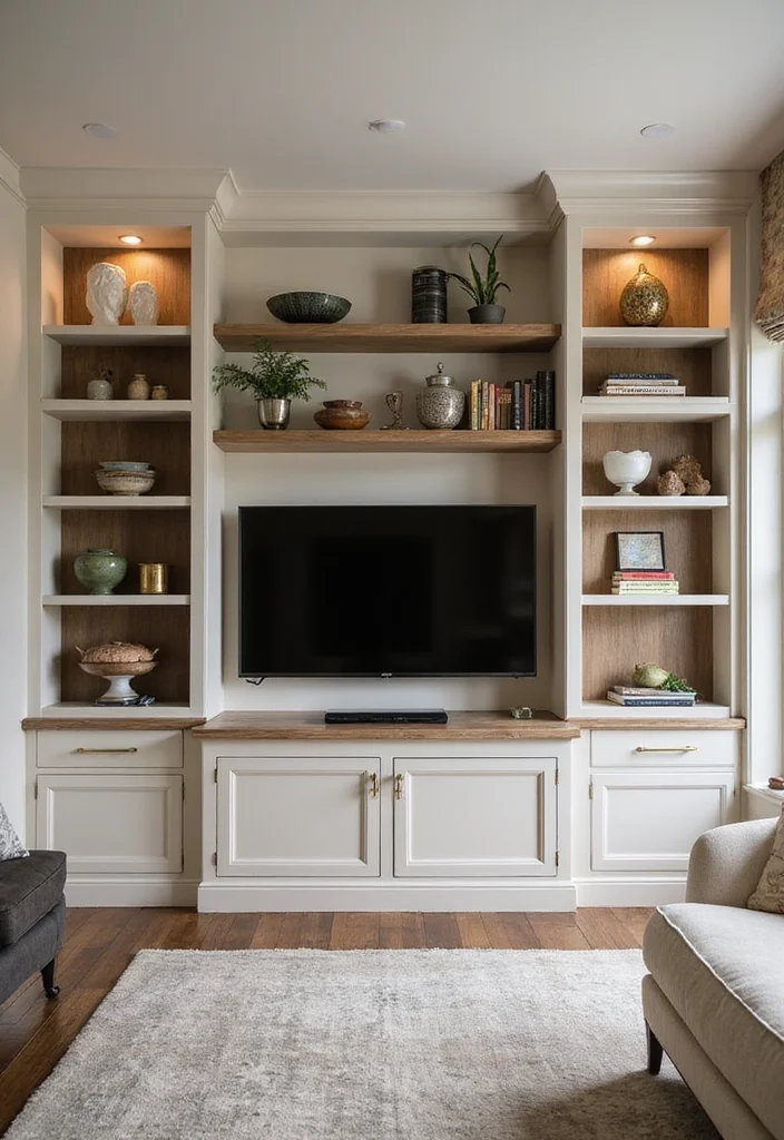 12 Living Room Entertainment Center Ideas for Organized Clean Viewing 23 12 Living Room Entertainment Center Ideas for Organized Clean Viewing - 3. Built-in Entertainment Centers