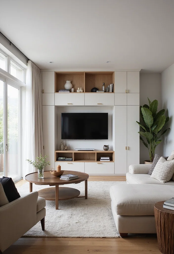 12 Living Room Entertainment Center Ideas for Organized Clean Viewing 78 12 Living Room Entertainment Center Ideas for Organized Clean Viewing - 8. Hidden Storage Solutions