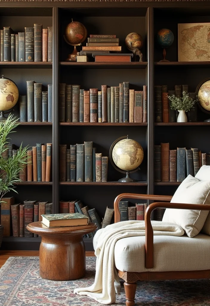 12 Living Room Library Ideas for Warm Cozy Intelligent Style 100 12 Living Room Library Ideas for Warm Cozy Intelligent Style - 10. Create a Thematic Library