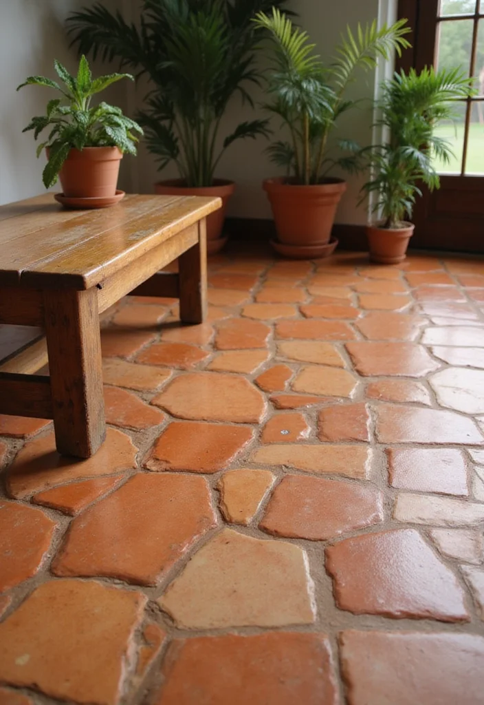 12 Living Room Tile Floor Ideas for Clean Durable Modern Living 1 12 Living Room Tile Floor Ideas for Clean Durable Modern Living - 1. Eco-Friendly Terracotta Tiles