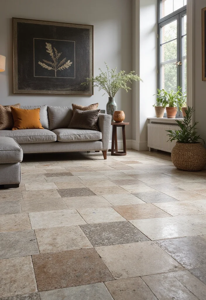 12 Living Room Tile Floor Ideas for Clean Durable Modern Living 89 12 Living Room Tile Floor Ideas for Clean Durable Modern Living - 9. Textured Tiles