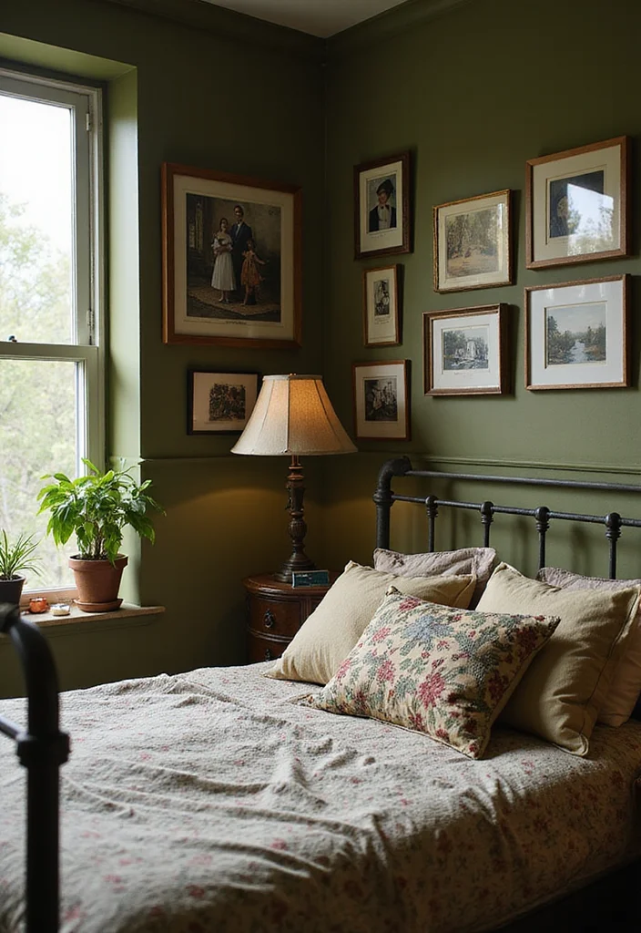 12 Olive Green Bedroom Ideas for Earthy Relaxed Modern Style 111 12 Olive Green Bedroom Ideas for Earthy Relaxed Modern Style - 11. Personal Touches