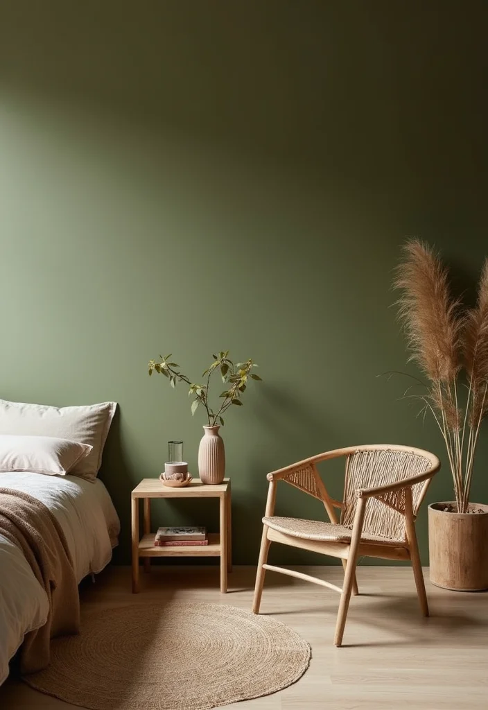 12 Olive Green Bedroom Ideas for Earthy Relaxed Modern Style 45 12 Olive Green Bedroom Ideas for Earthy Relaxed Modern Style - 5. Sustainable Furniture Choices