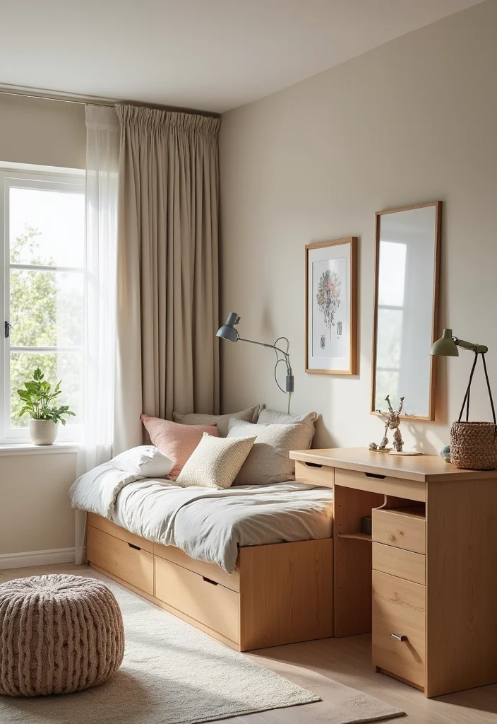 12 Preppy Bedroom Ideas for Clean Bright Youthful Personality 78 12 Preppy Bedroom Ideas for Clean Bright Youthful Personality - 8. Functional Furniture