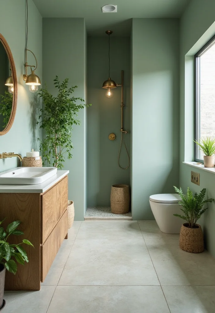 12 Sage Green Bathroom Ideas for Calm Natural Fresh Style 34 12 Sage Green Bathroom Ideas for Calm Natural Fresh Style - 4. Eco-Friendly Materials
