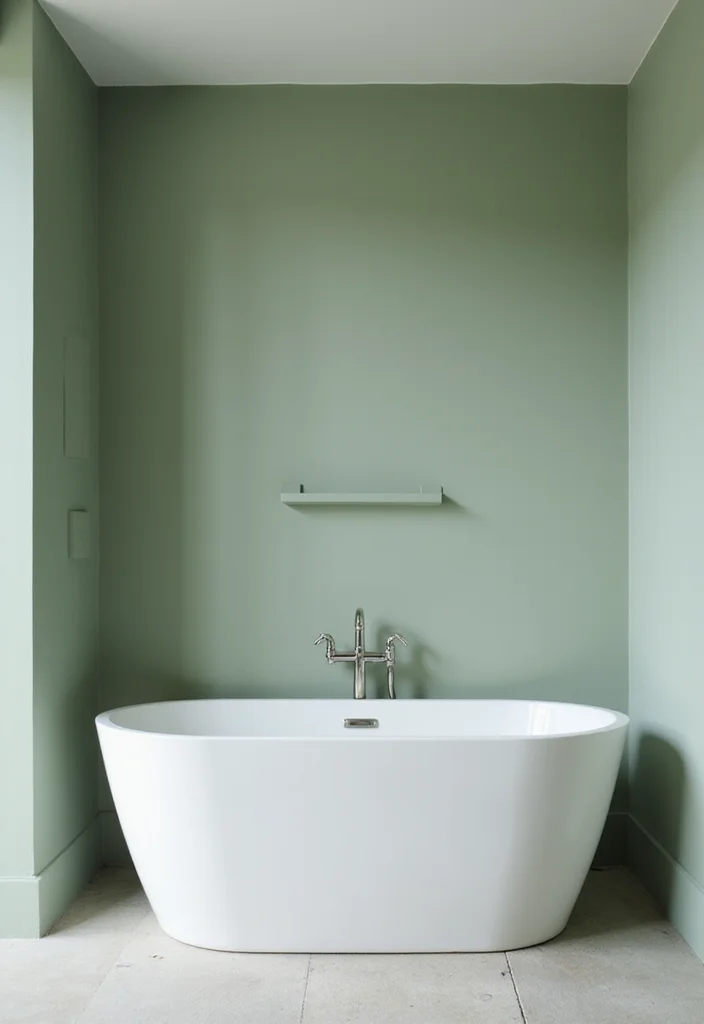 12 Sage Green Bathroom Ideas for Calm Natural Fresh Style 67 12 Sage Green Bathroom Ideas for Calm Natural Fresh Style - 7. Minimalist Design Approach
