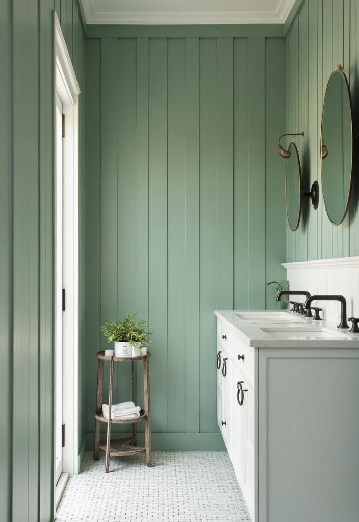 12 Sage Green Bathroom Ideas for Calm Natural Fresh Style 89 12 Sage Green Bathroom Ideas for Calm Natural Fresh Style - 9. Textured Wall Finishes