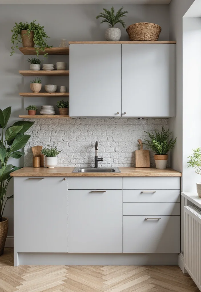 12 Small Kitchen Color Ideas for Bright Open Spacious Vibes 34 12 Small Kitchen Color Ideas for Bright Open Spacious Vibes - 4. Light Gray for a Modern Touch