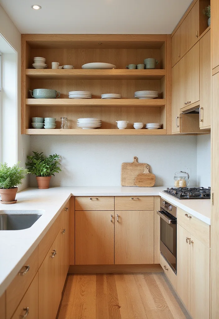 12 Small Kitchen Color Ideas for Bright Open Spacious Vibes 67 12 Small Kitchen Color Ideas for Bright Open Spacious Vibes - 7. Light Wood for Warmth and Texture