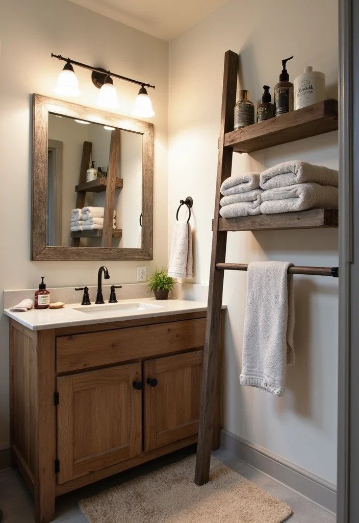 12 Small Rustic Bathroom Ideas for Warm Cozy Country Charm 111 12 Small Rustic Bathroom Ideas for Warm Cozy Country Charm - 11. Smart Storage Solutions