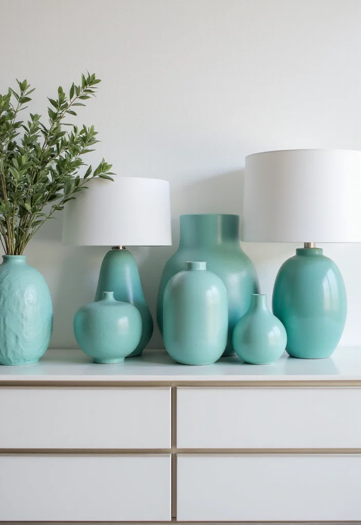 12 Teal Bedroom Ideas for Rich Calm Modern Color 89 12 Teal Bedroom Ideas for Rich Calm Modern Color - 9. Teal Decorative Accents