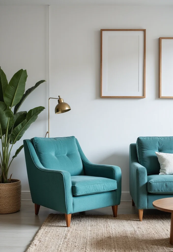 12 Teal Living Room Ideas for Calm Rich Beautiful Color 89 12 Teal Living Room Ideas for Calm Rich Beautiful Color - 9. Modern Teal Furniture