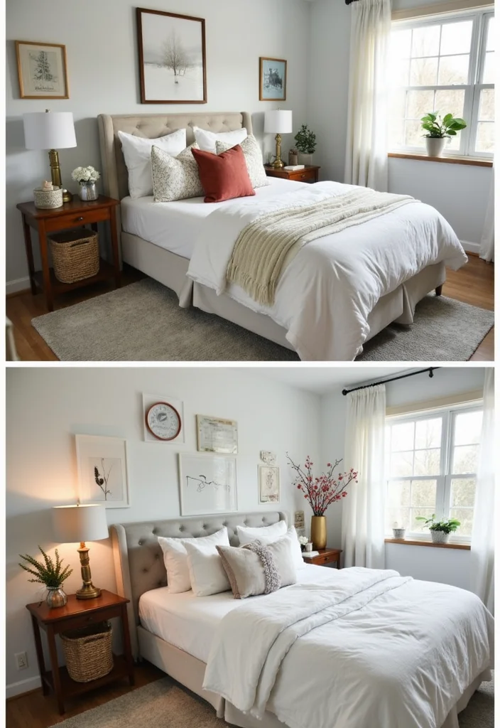 14 Bedroom Aesthetic Ideas for Stylish Trendy Personalized Looks 144 14 Bedroom Aesthetic Ideas for Stylish Trendy Personalized Looks - 14. Seasonal Decor Changes