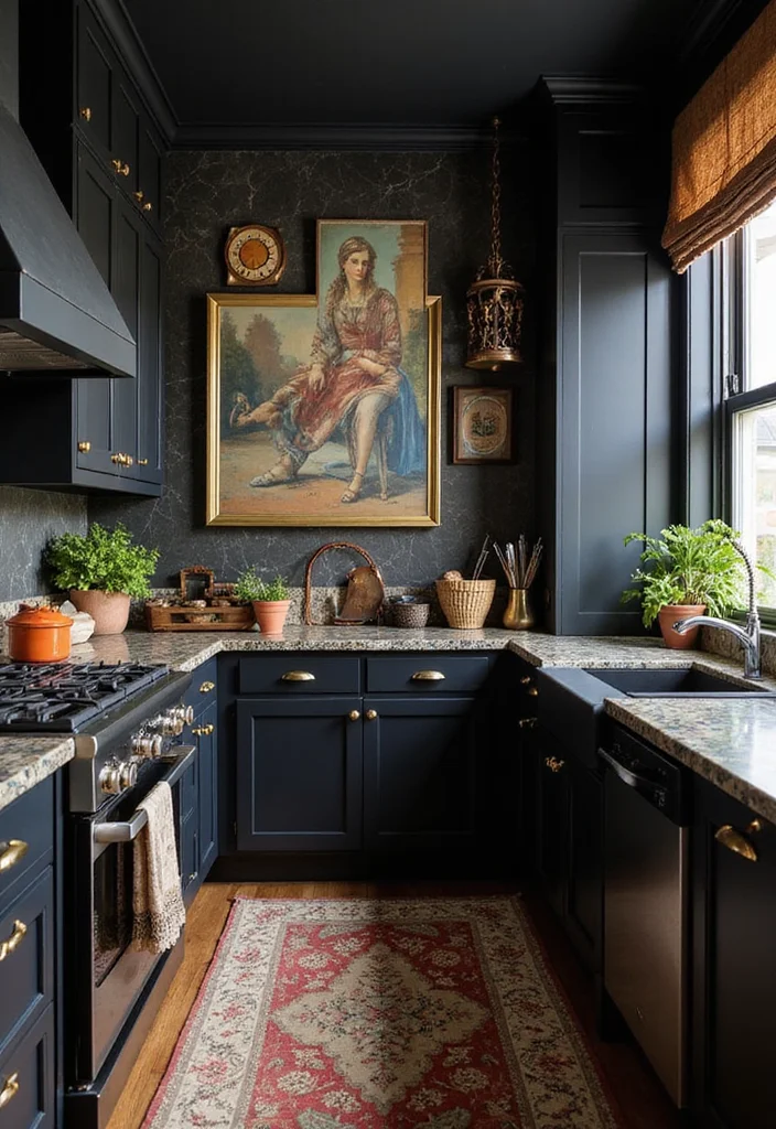 14 Black Kitchen Ideas for Bold Modern Sleek Style - 14. Artistic Black Kitchen Designs