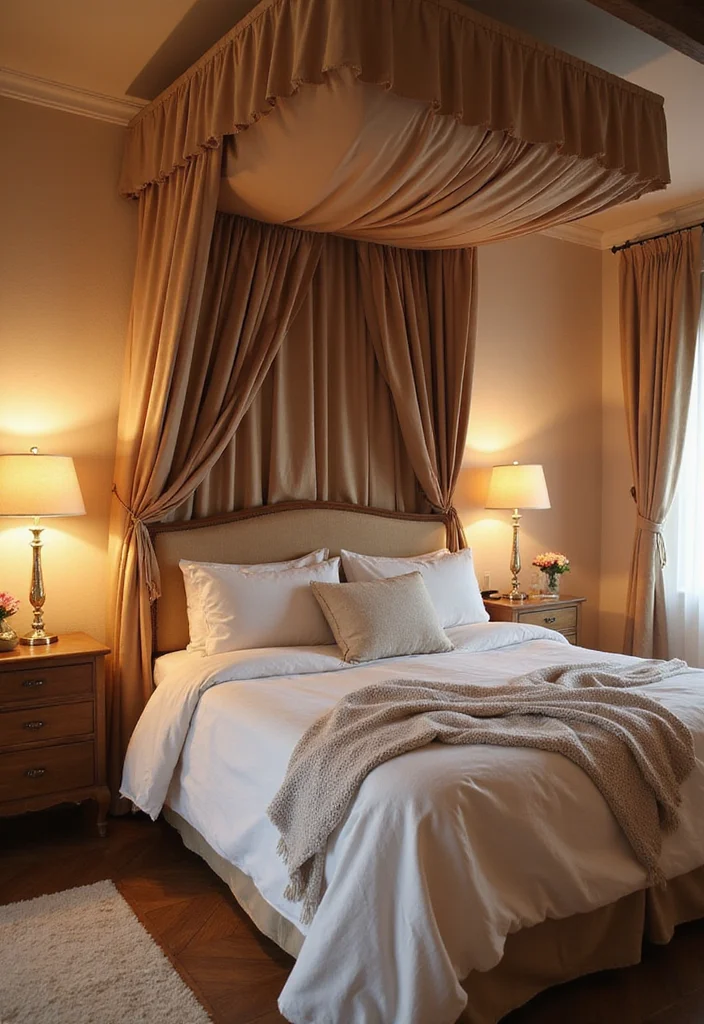 14 Brown Bedroom Ideas for Warm Cozy Natural Comfort 56 14 Brown Bedroom Ideas for Warm Cozy Natural Comfort - 6. Cozy Canopy Beds