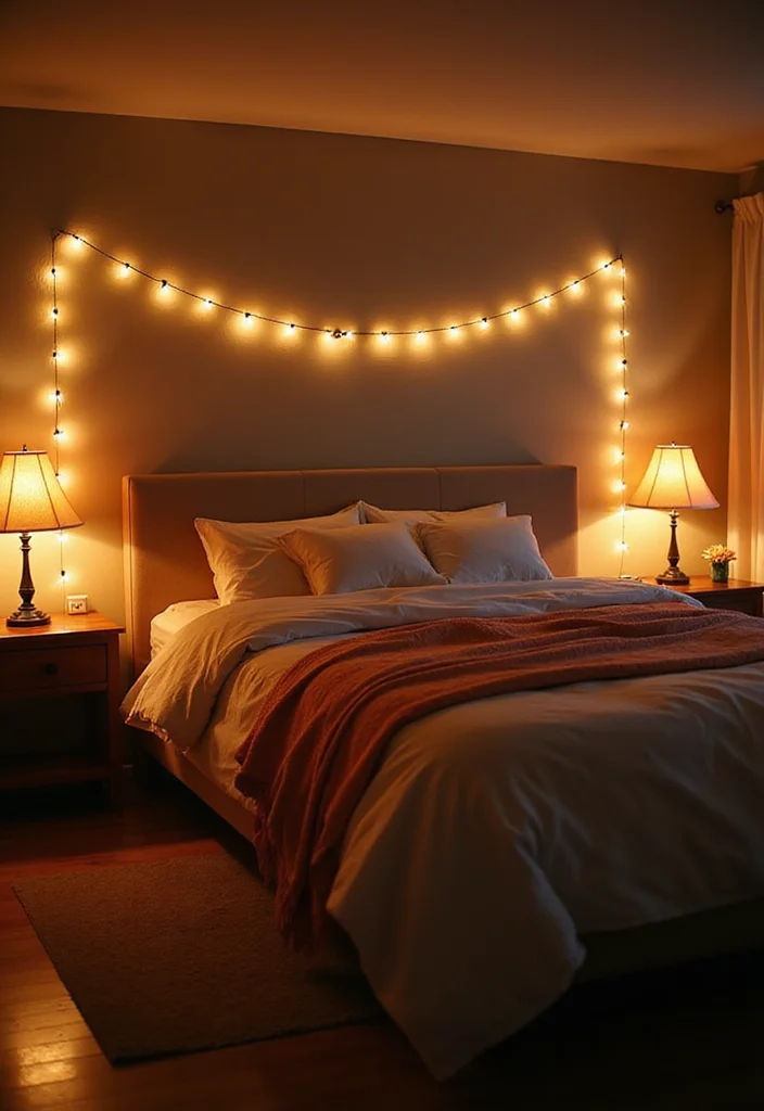 14 Brown Bedroom Ideas for Warm Cozy Natural Comfort 78 14 Brown Bedroom Ideas for Warm Cozy Natural Comfort - 8. Warm Lighting