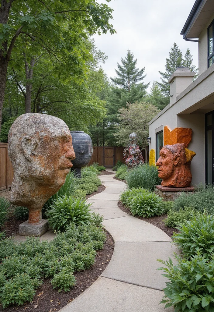 14 Fancy Backyard Ideas for Elegant Stylish Outdoor Living 122 14 Fancy Backyard Ideas for Elegant Stylish Outdoor Living - 12. Unique Outdoor Art Installations