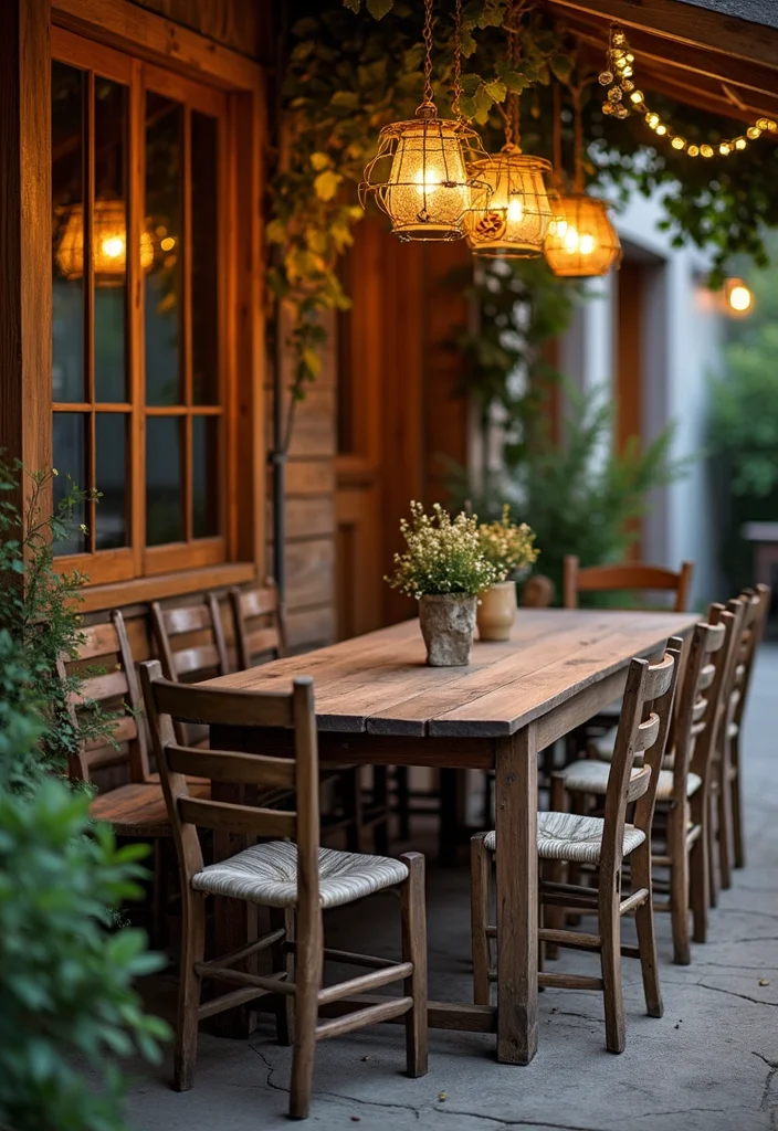 14 Farmhouse Backyard Ideas for Warm Rustic Charming Spaces 100 14 Farmhouse Backyard Ideas for Warm Rustic Charming Spaces - 10. Outdoor Dining Spaces